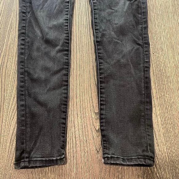 American Eagle Skinny Jeans High-Rise Denim Next Level Stretch Black Size 6 Long - Picture 2 of 11